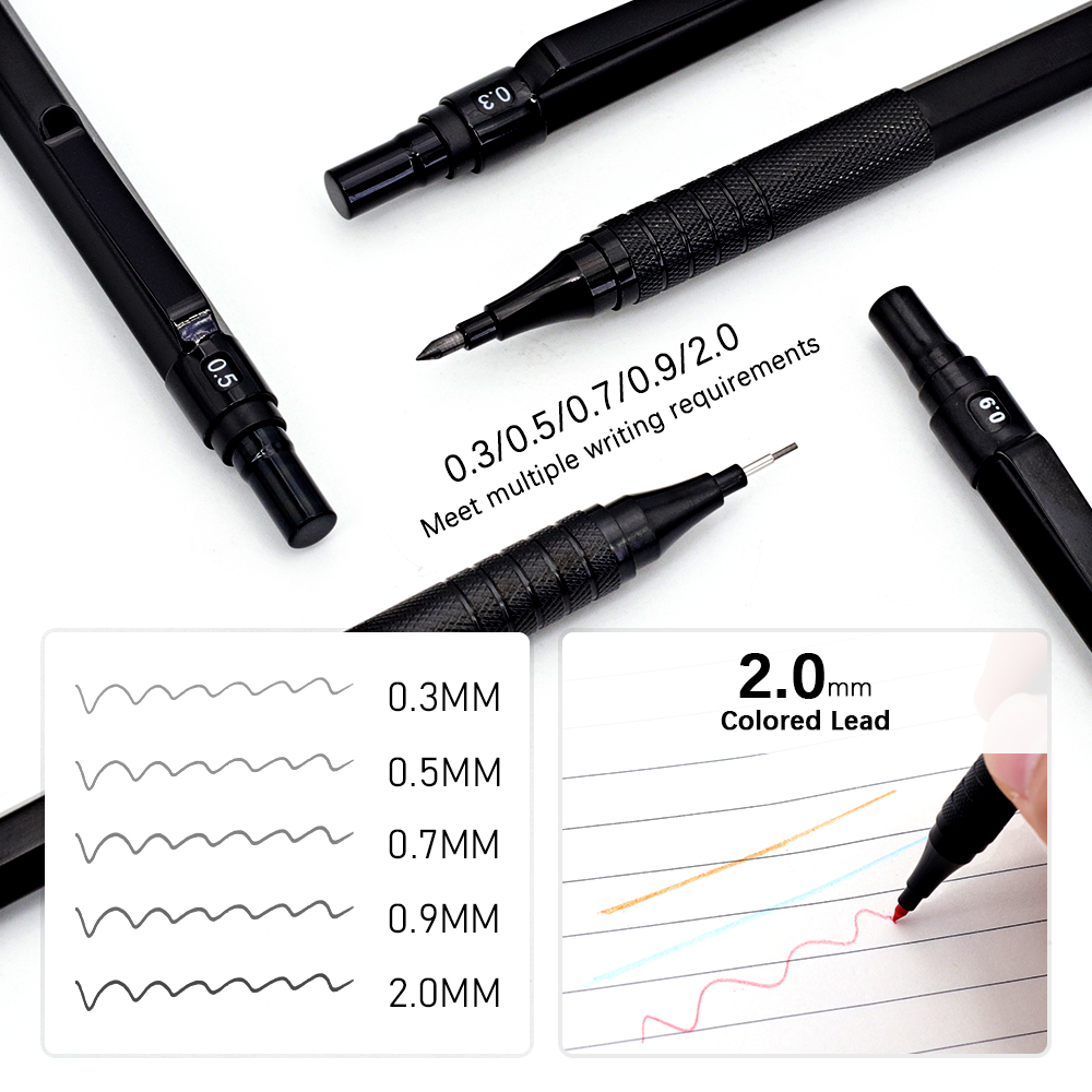 Black Low Center of Gravity Me - Mechanical Pencil 0.3 ulasan dan harga