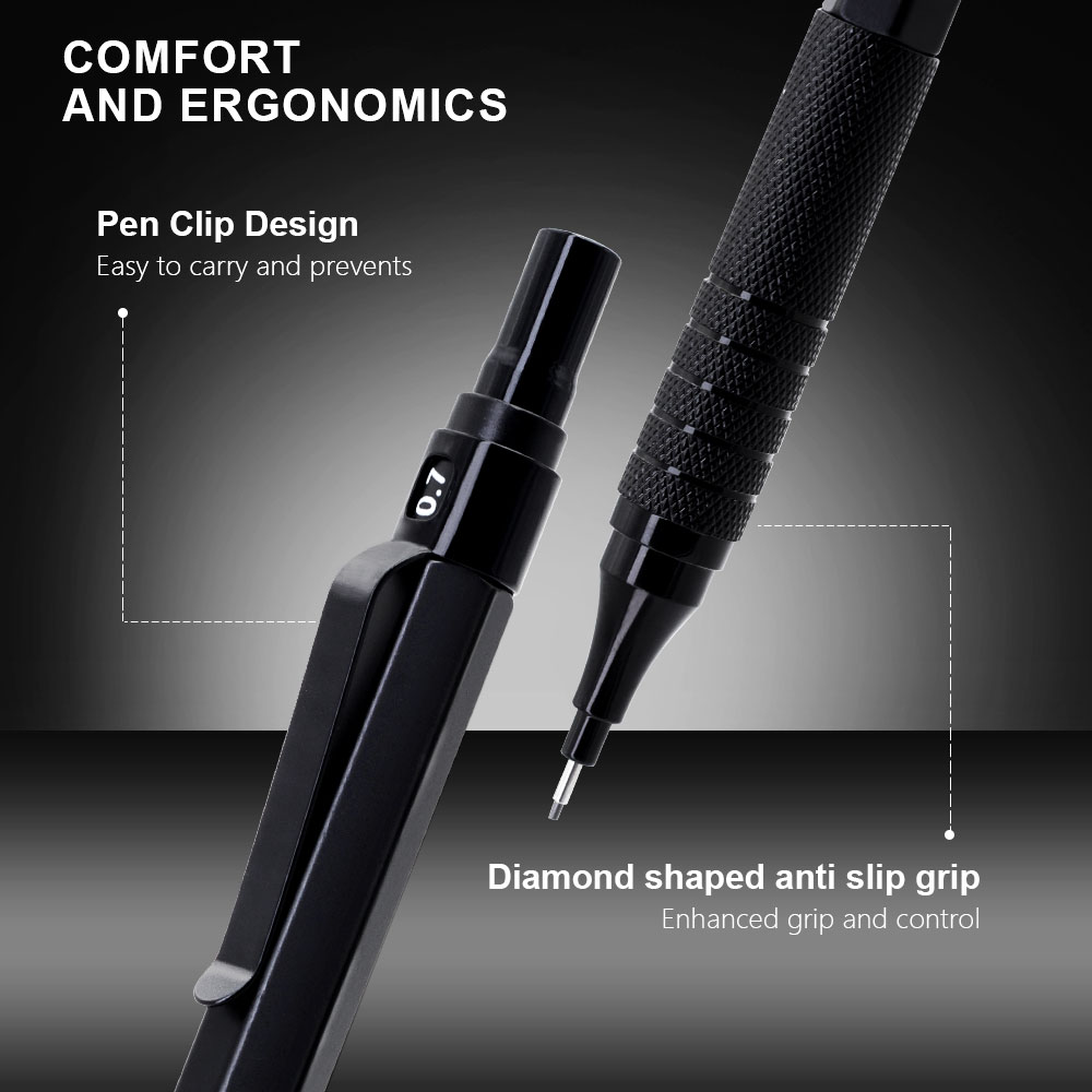 Black Low Center of Gravity Me - Mechanical Pencil 0.3 ulasan dan harga