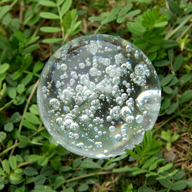 40/60/80MM Clear Bubble Crysta - Paper Weight Crystal ulasan dan harga