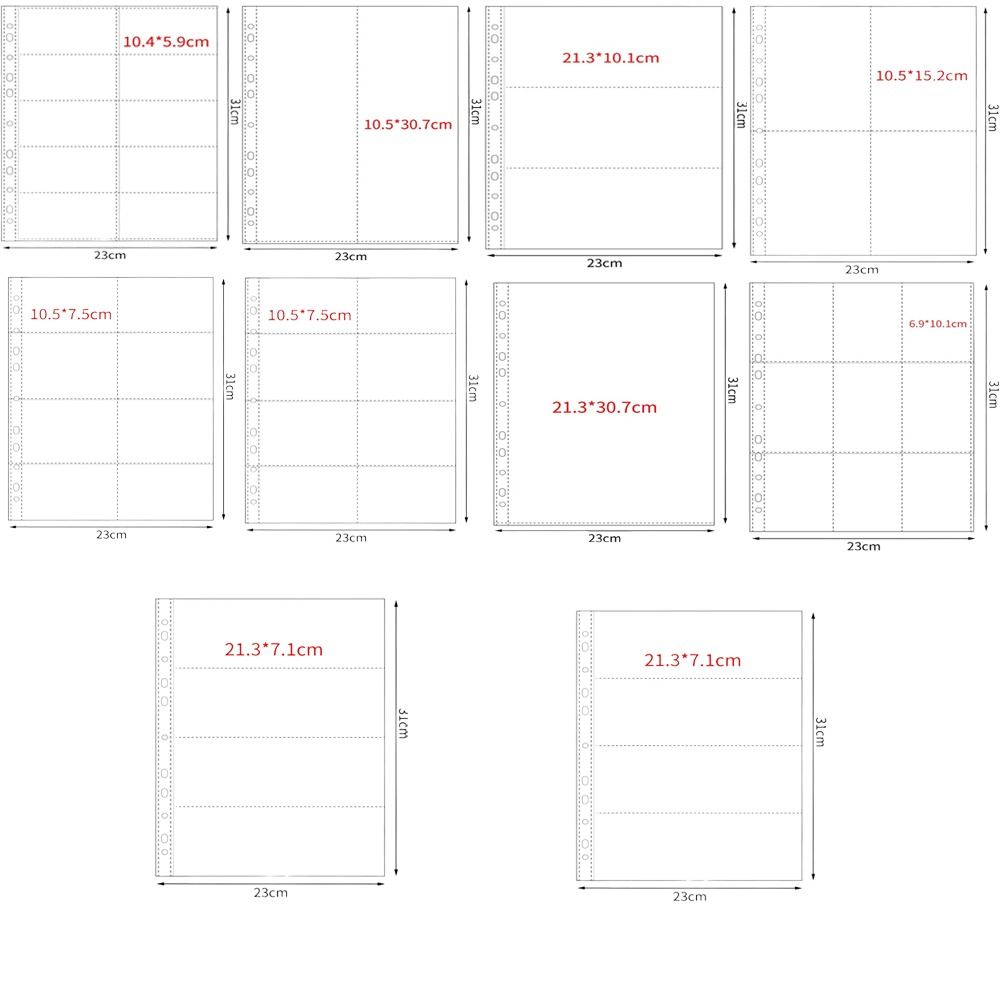 10Pcs A4 Kpop Binder Sheets Mu - Card Index Box ulasan dan harga