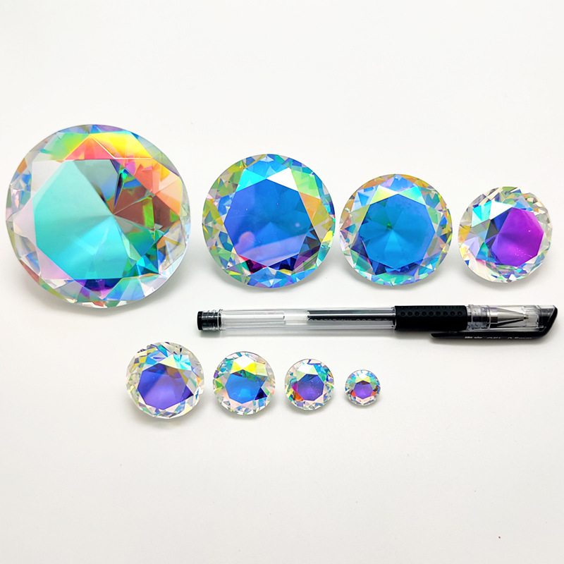 30-80mm AB Colorful K9 Crystal - Paper Weight Crystal ulasan dan harga