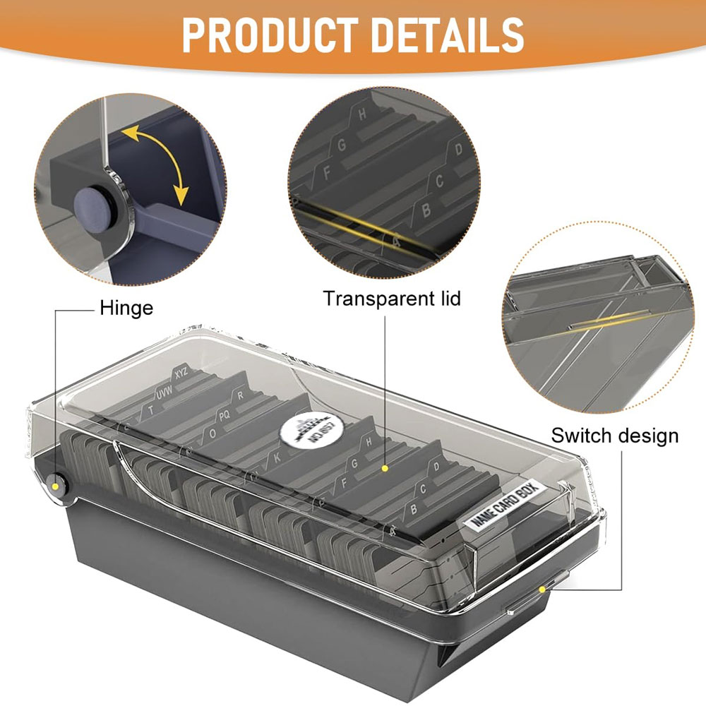Desktop Business Card Box, Lar - Card Index Box ulasan dan harga