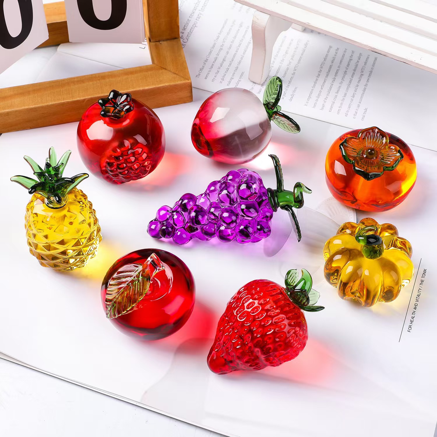 Crystal fruit Paperweight with - Paper Weight Crystal ulasan dan harga