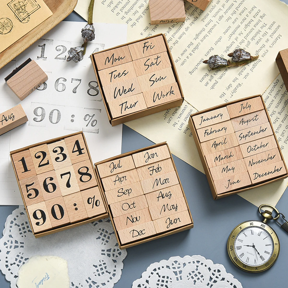 Wooden Rubber Date Stamp,12 Mo - Rubber Date Stamp ulasan dan harga