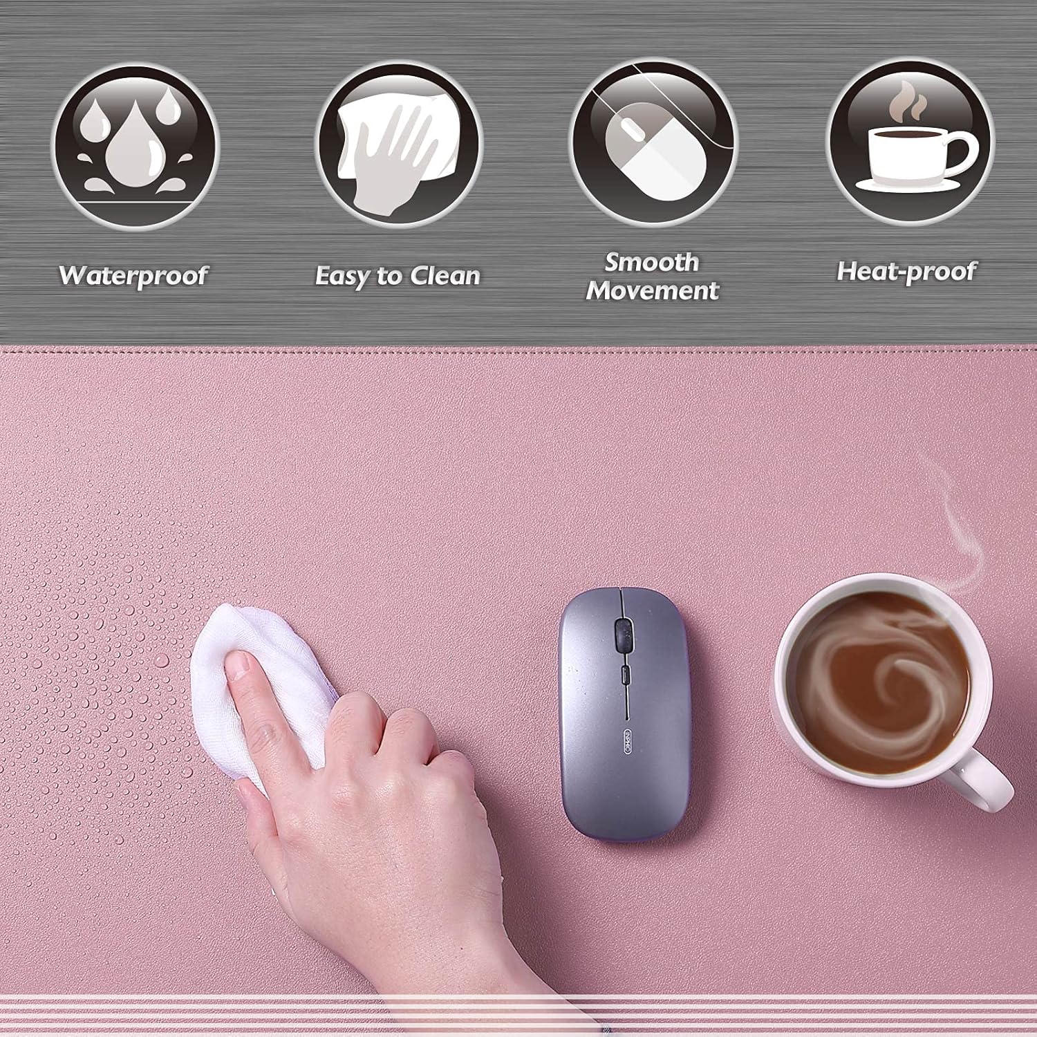 Desk Mat Blotter, Dual-Sided O - Leather Desk Pad ulasan dan harga