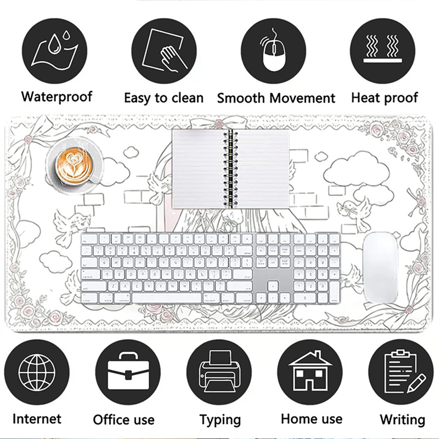 Leather Mouse Pad, Desk Carpet - Leather Desk Pad ulasan dan harga