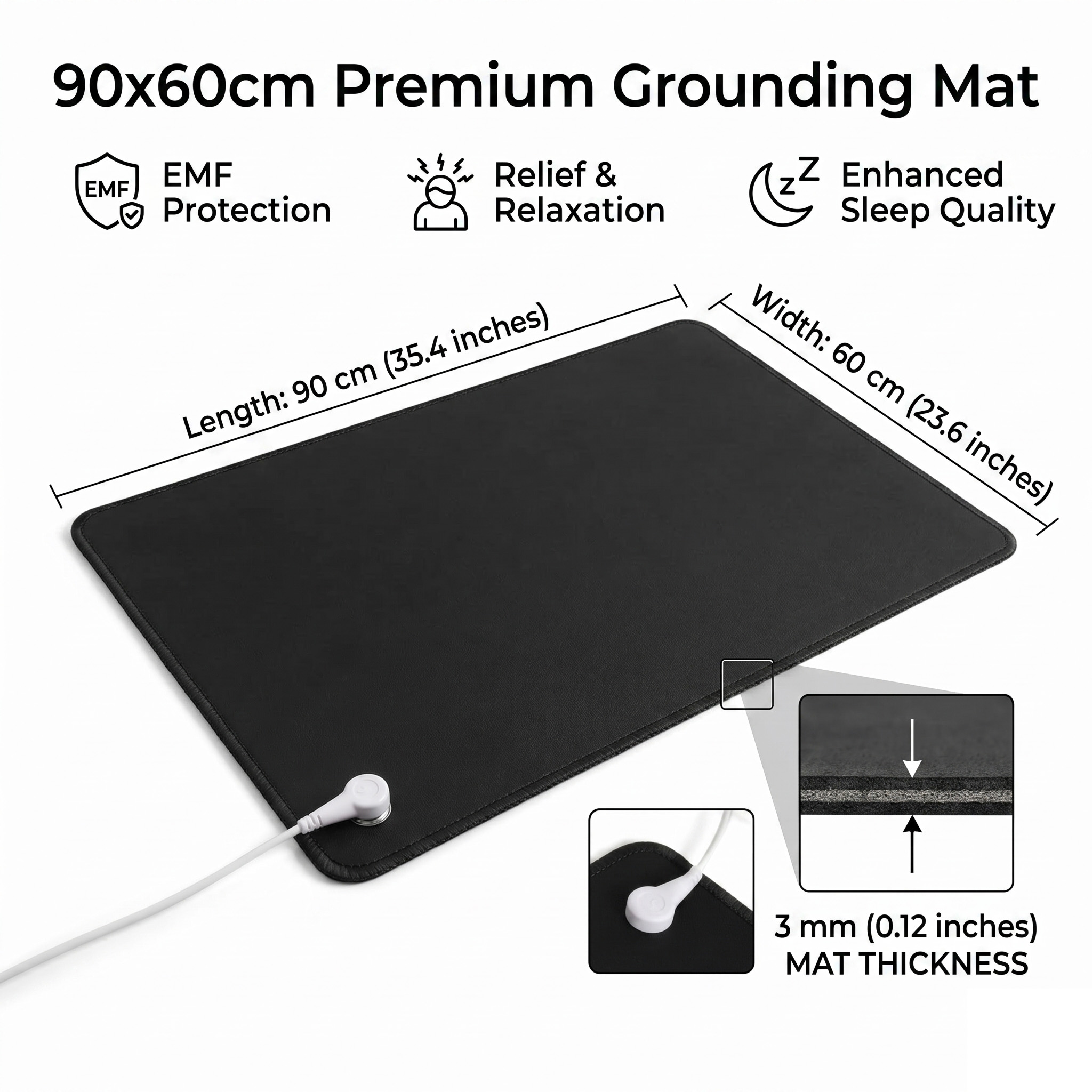3mm PU Leather Grounding Mat E - Leather Desk Pad ulasan dan harga